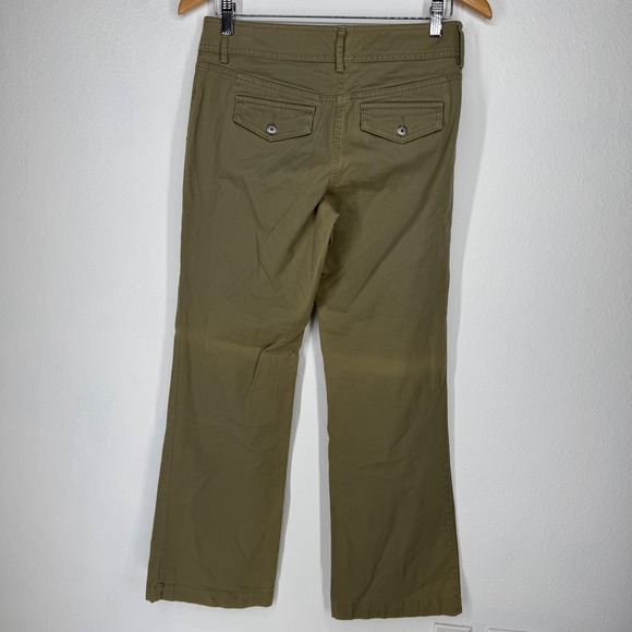Vintage Tommy Hilfiger Women Y2K‎ Low Rise Bootcut Pants Size 4 Khaki Stretch - Picture 6 of 9